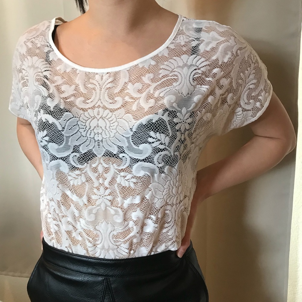 Denim&Supply lace see-through top